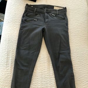 Rag and Bone Grey Jeans w Zipper Detail